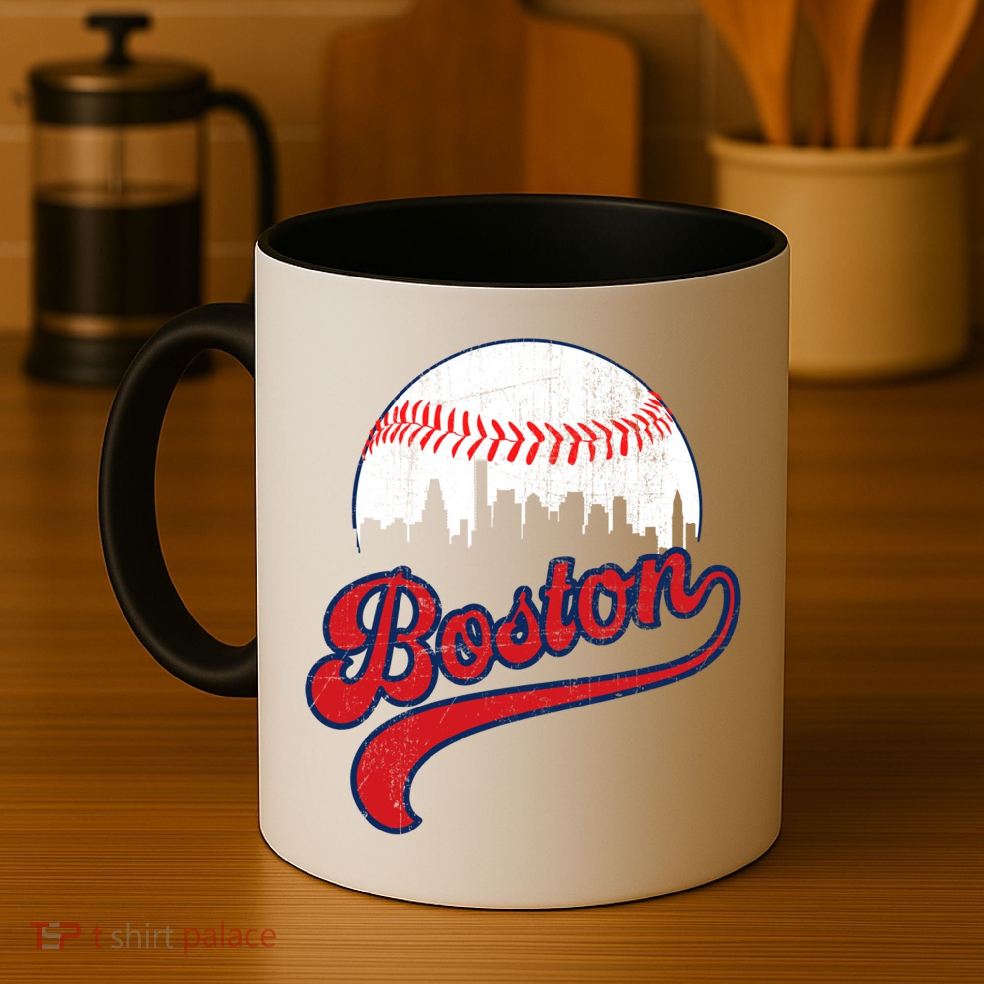 Retro Skyline Boston Baseball Meaningful Gift Coffee Mug