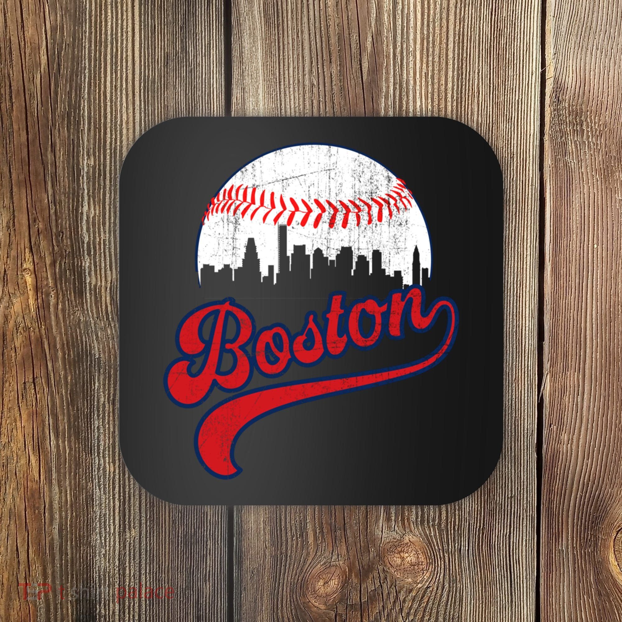 Retro Skyline Boston Baseball Meaningful Gift Coaster