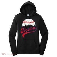 Retro Skyline Boston Baseball Meaningful Gift Women's Hoodie thumb 0