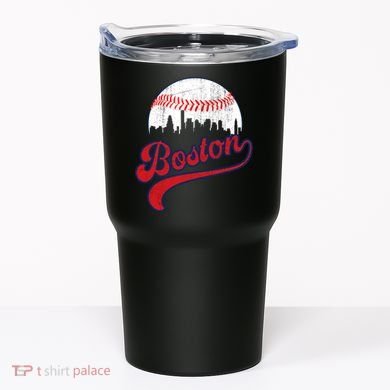 Retro Skyline Boston Baseball Meaningful Gift Tumbler