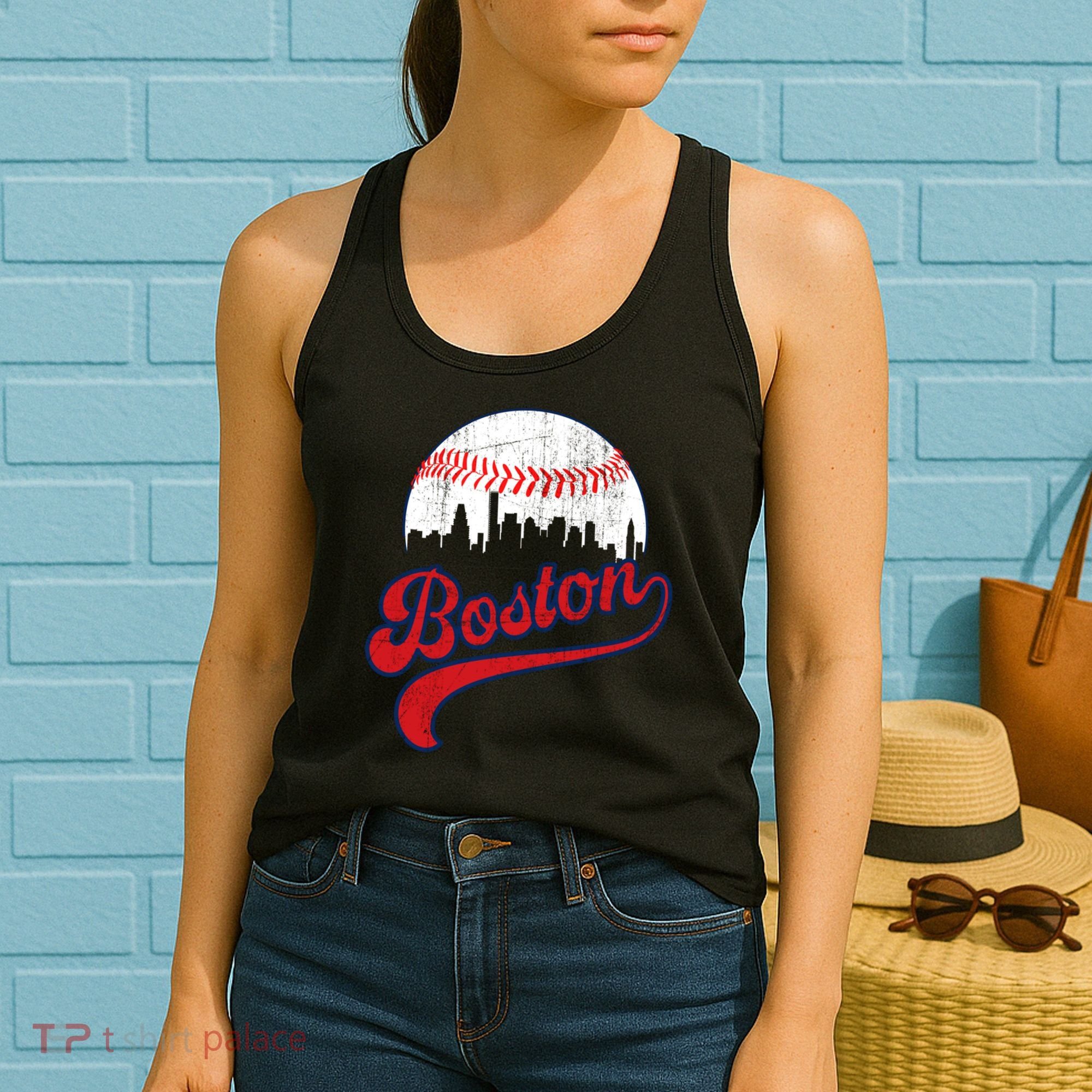 Retro Skyline Boston Baseball Meaningful Gift Women's Tank Top