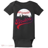Retro Skyline Boston Baseball Meaningful Gift Baby Bodysuit thumb 0