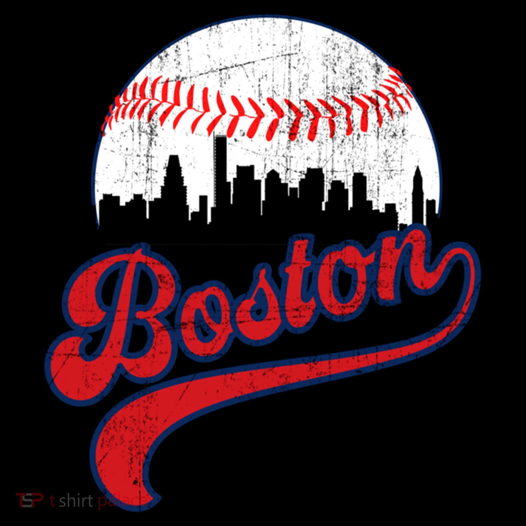 Retro Skyline Boston Baseball Meaningful Gift Toddler Hoodie