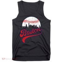 Retro Skyline Boston Baseball Meaningful Gift Tank Top thumb 0
