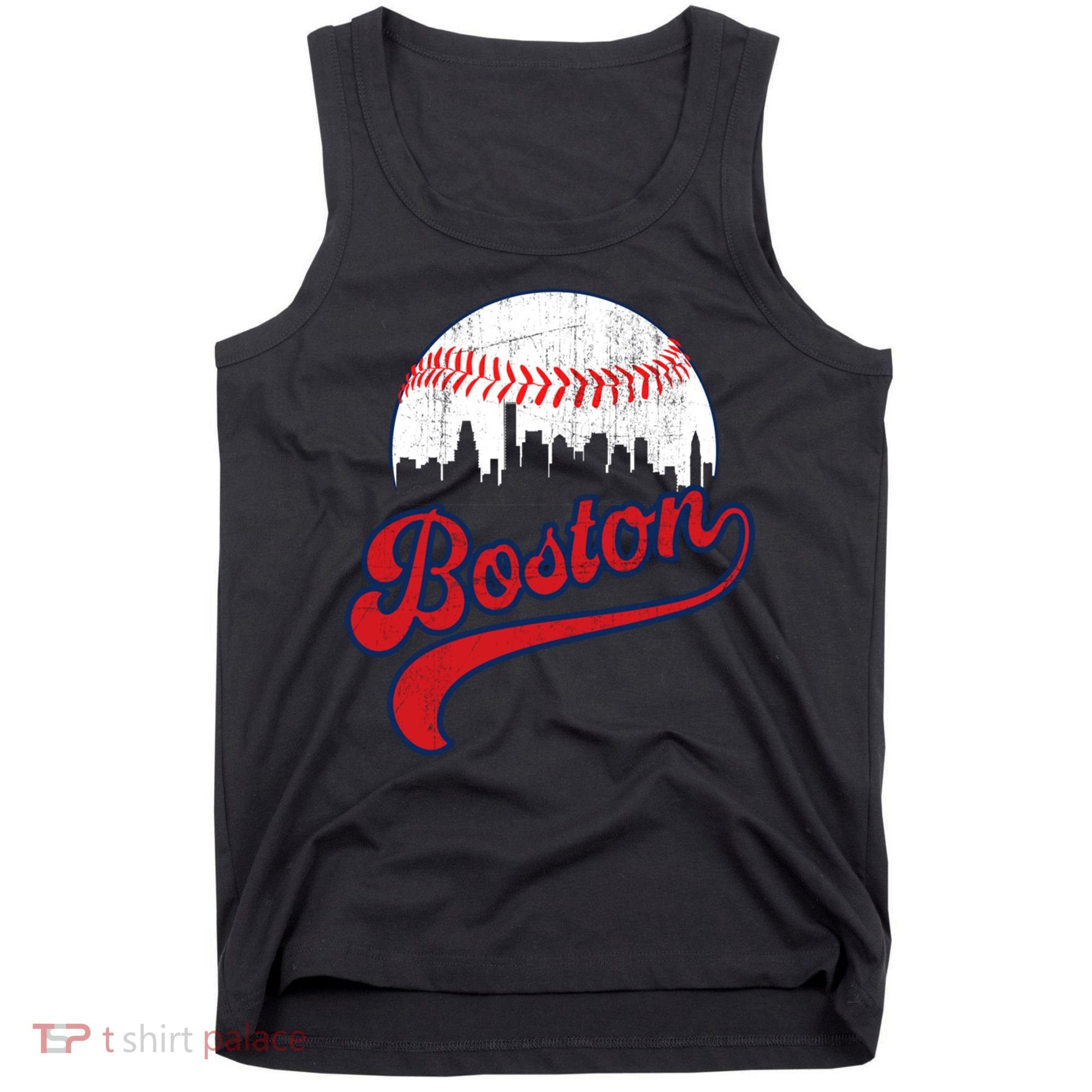 Retro Skyline Boston Baseball Meaningful Gift Tank Top