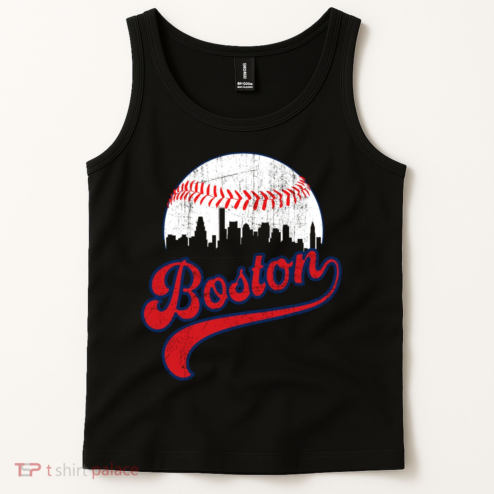 Retro Skyline Boston Baseball Meaningful Gift Tank Top