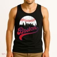 Retro Skyline Boston Baseball Meaningful Gift Tank Top thumb 3