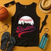 Retro Skyline Boston Baseball Meaningful Gift Tank Top thumb 4