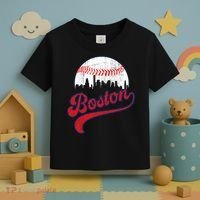 Retro Skyline Boston Baseball Meaningful Gift Toddler T-Shirt thumb 3