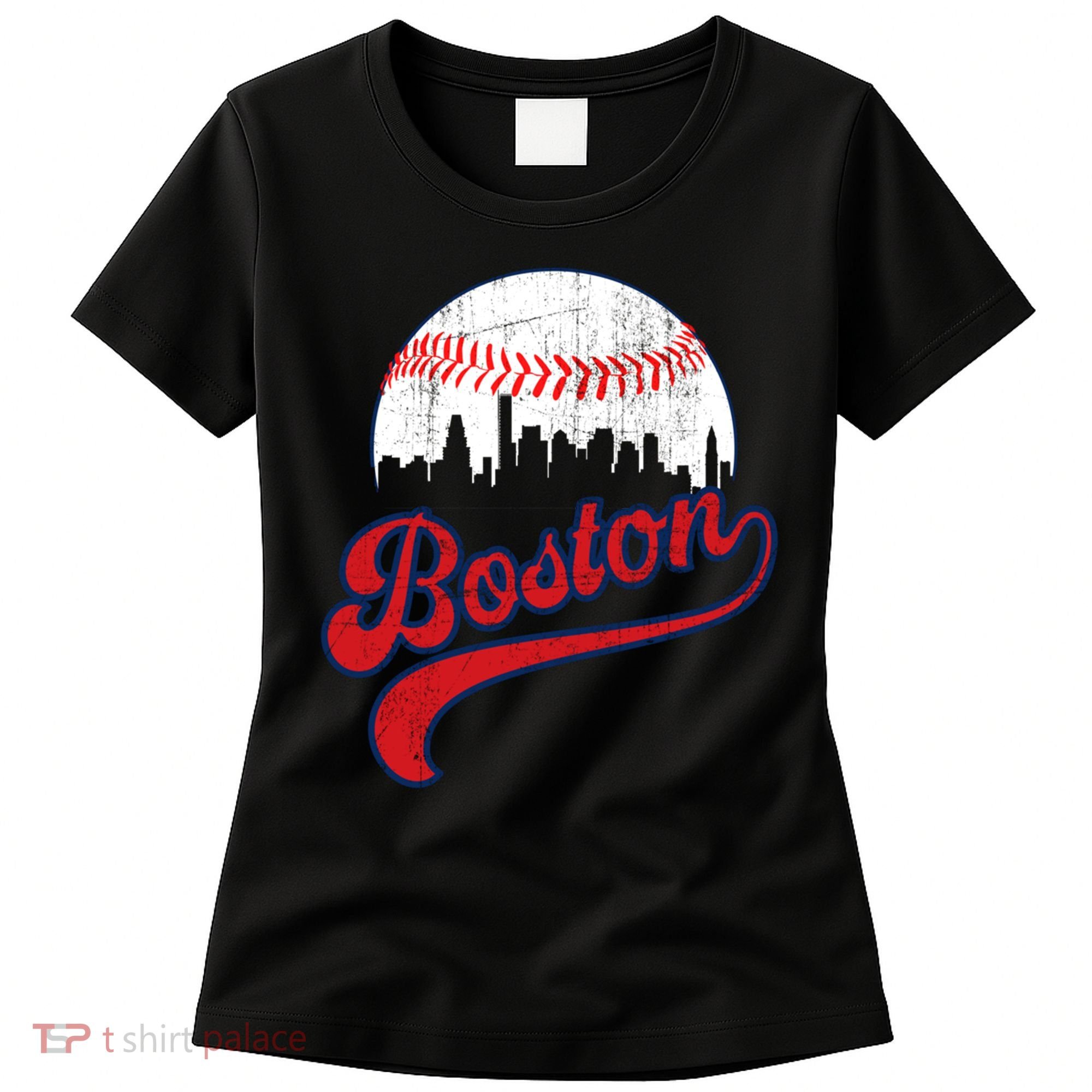 Retro Skyline Boston Baseball Meaningful Gift Women's T-Shirt