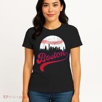 Retro Skyline Boston Baseball Meaningful Gift Women's T-Shirt thumb 4