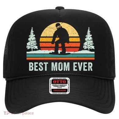 Retro Snowboarding Best Mom Ever Snowboarder Mama Snowboard Gift Hat