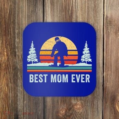 Retro Snowboarding Best Mom Ever Snowboarder Mama Snowboard Gift Coaster