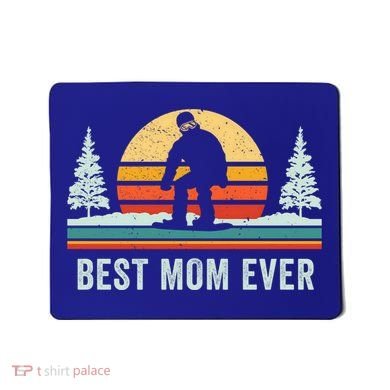 Retro Snowboarding Best Mom Ever Snowboarder Mama Snowboard Gift Mousepad