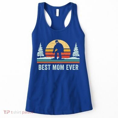 Retro Snowboarding Best Mom Ever Snowboarder Mama Snowboard Gift Women's Tank Top
