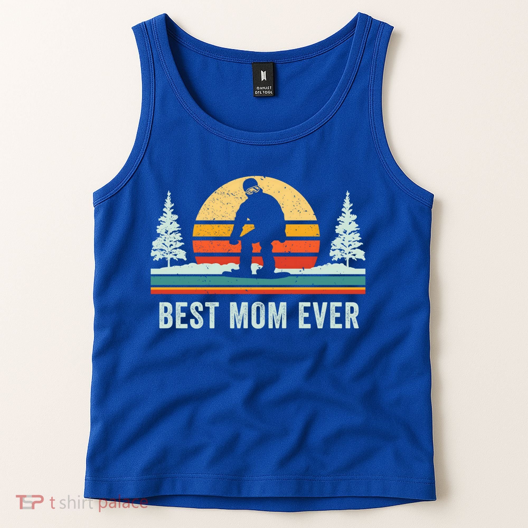 Retro Snowboarding Best Mom Ever Snowboarder Mama Snowboard Gift Tank Top