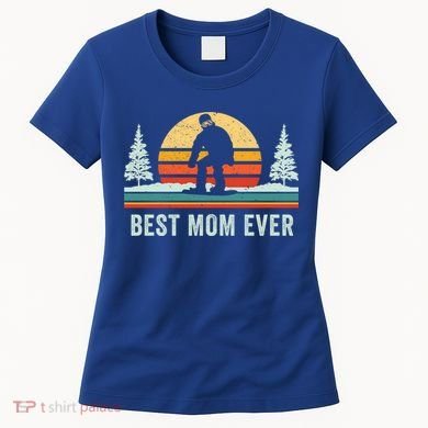 Retro Snowboarding Best Mom Ever Snowboarder Mama Snowboard Gift Women's T-Shirt
