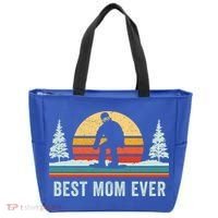 Retro Snowboarding Best Mom Ever Snowboarder Mama Snowboard Gift Tote Bag thumb 0