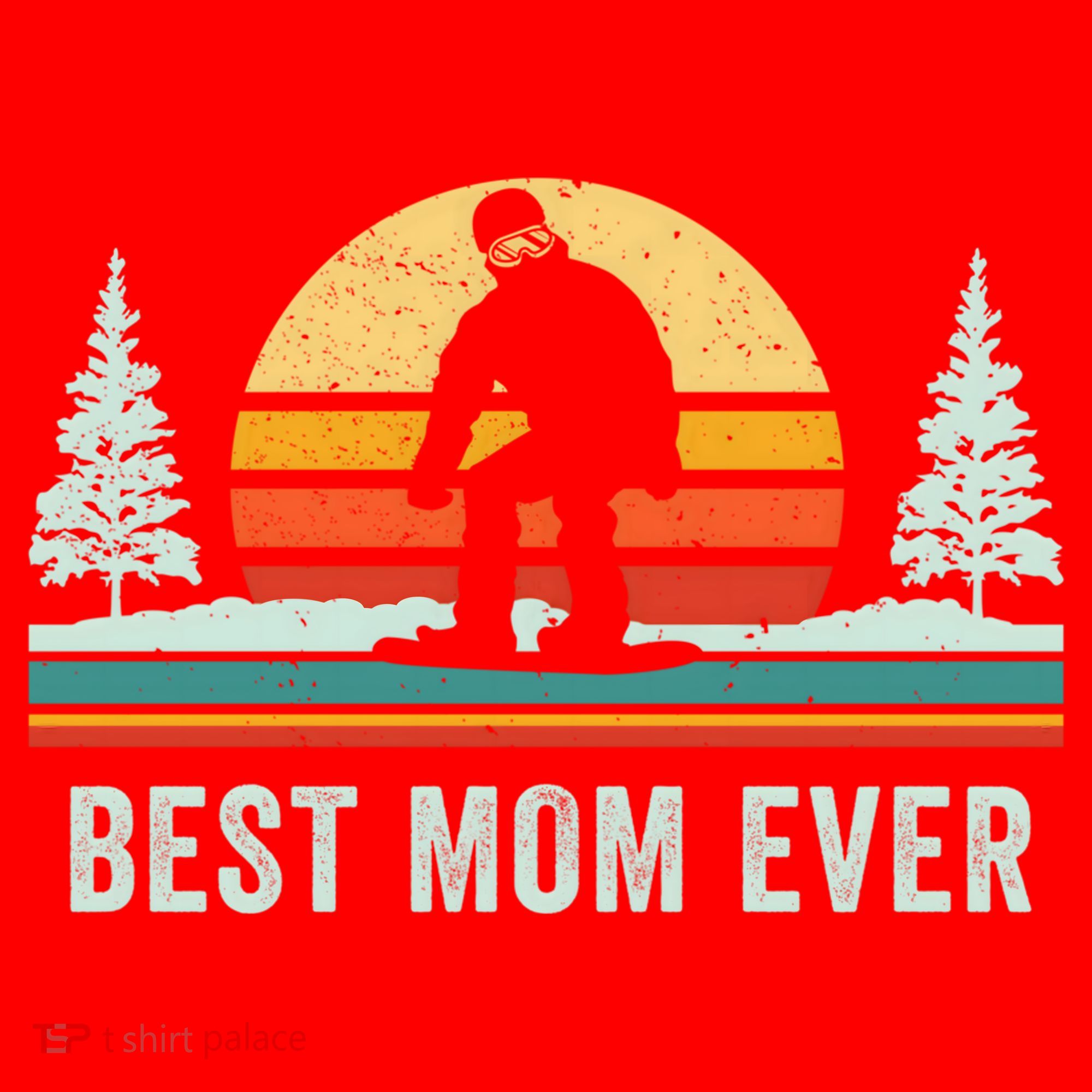 Retro Snowboarding Best Mom Ever Snowboarder Mama Snowboard Gift Santa Hat