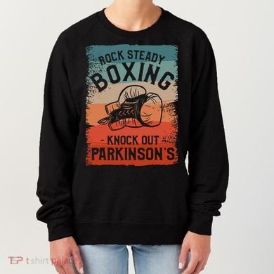 Rock Steady Boxing Knock Out Parkinsons Awareness Women's Sweatshirt