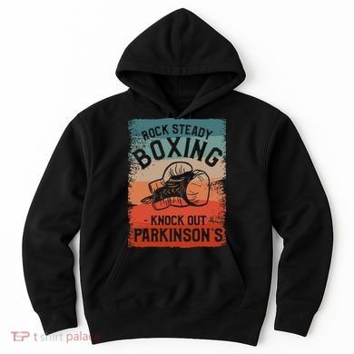 Rock Steady Boxing Knock Out Parkinsons Awareness Hoodie