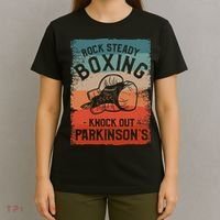 Rock Steady Boxing Knock Out Parkinsons Awareness T-Shirt thumb 4