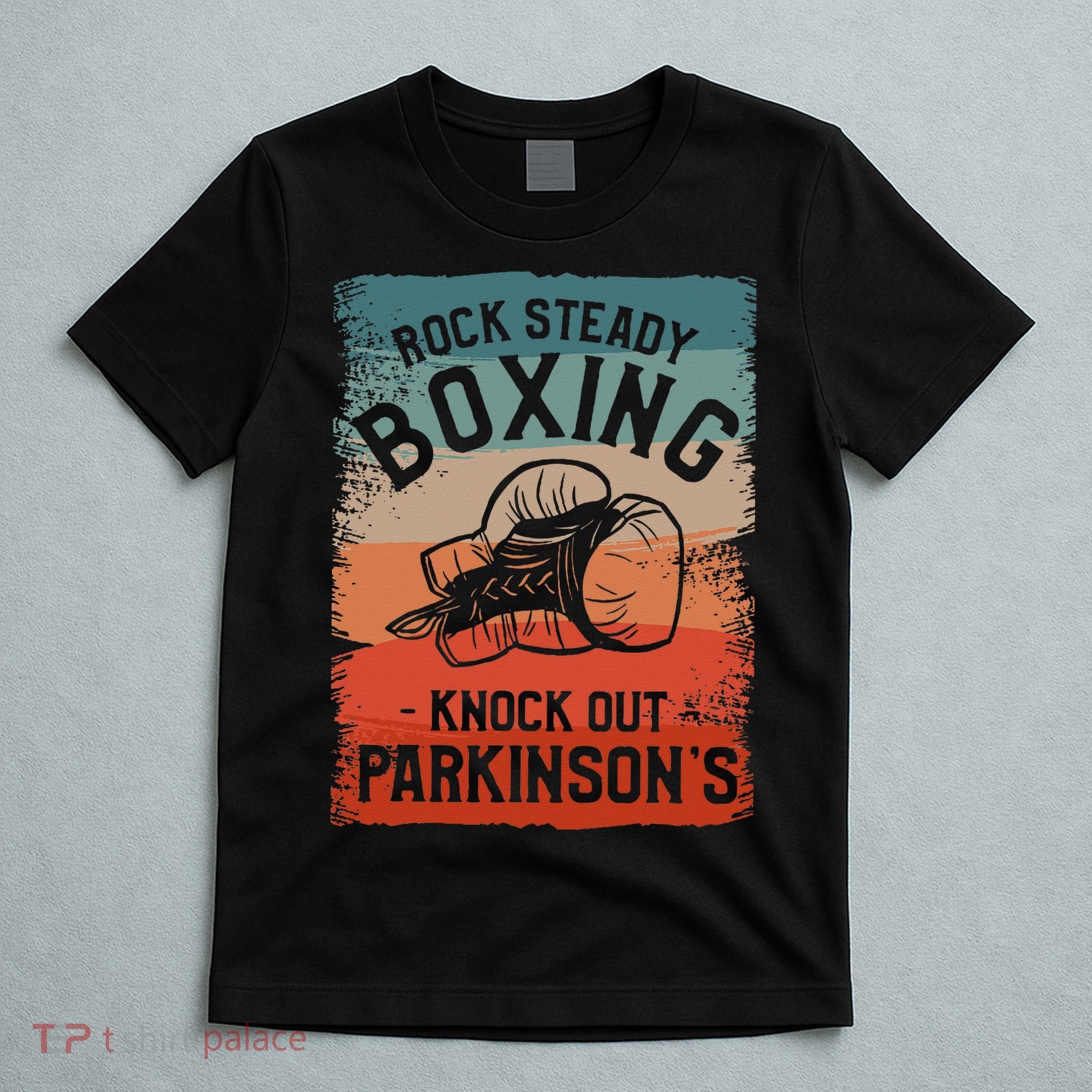 Rock Steady Boxing Knock Out Parkinsons Awareness T-Shirt