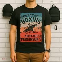 Rock Steady Boxing Knock Out Parkinsons Awareness T-Shirt thumb 6