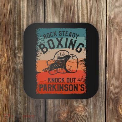Rock Steady Boxing Knock Out Parkinsons Awareness Coaster