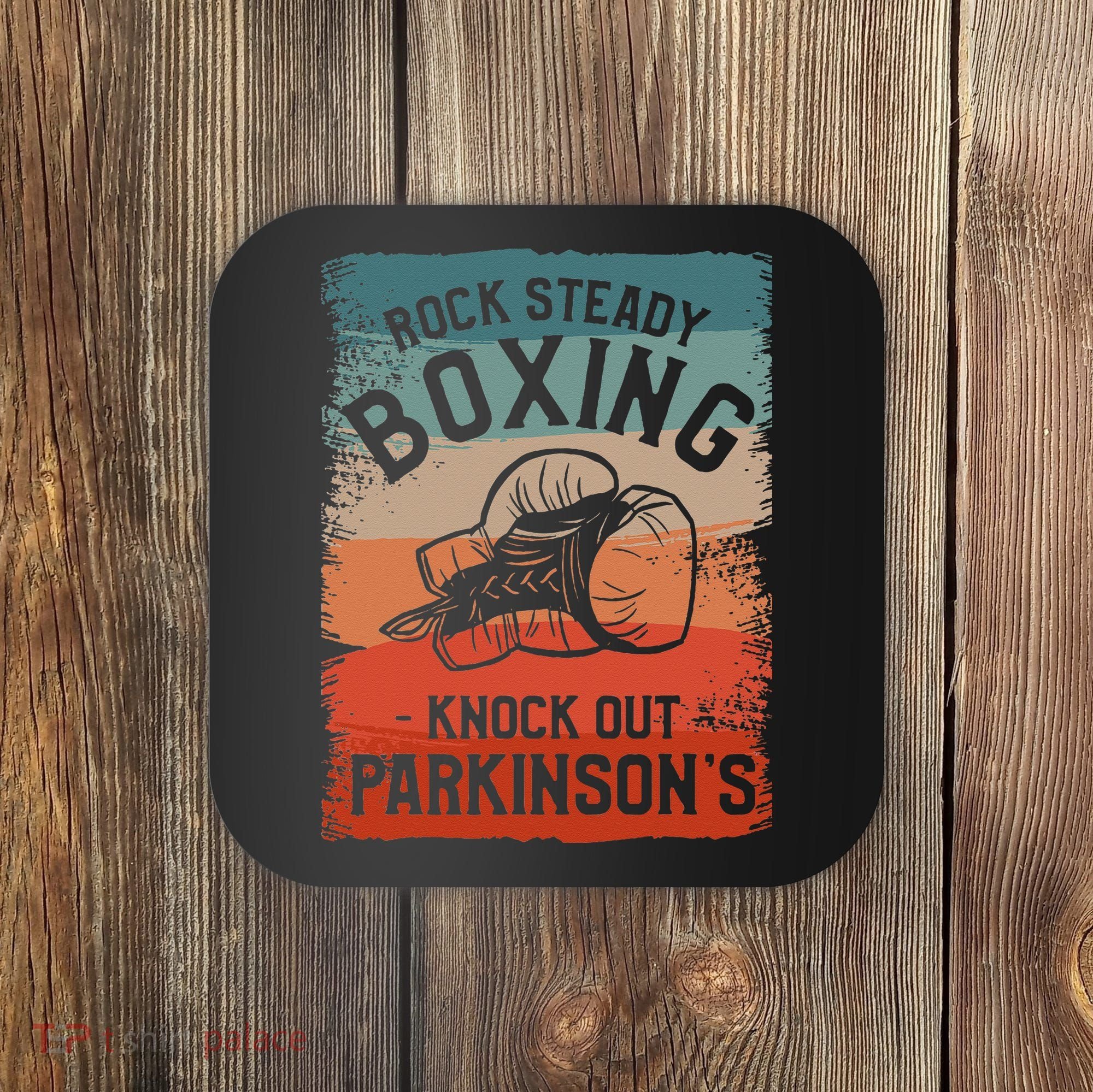 Rock Steady Boxing Knock Out Parkinsons Awareness Coaster