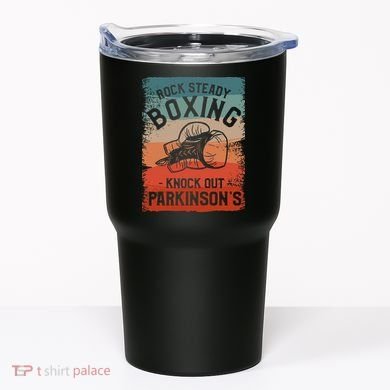 Rock Steady Boxing Knock Out Parkinsons Awareness Tumbler