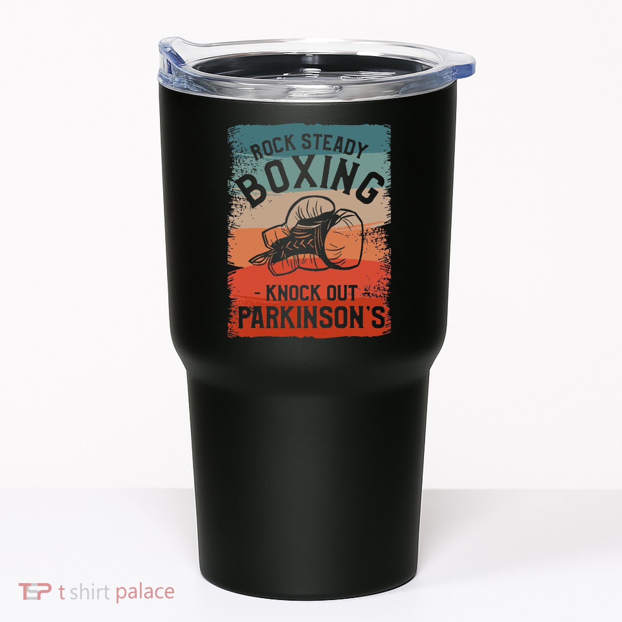 Rock Steady Boxing Knock Out Parkinsons Awareness Tumbler