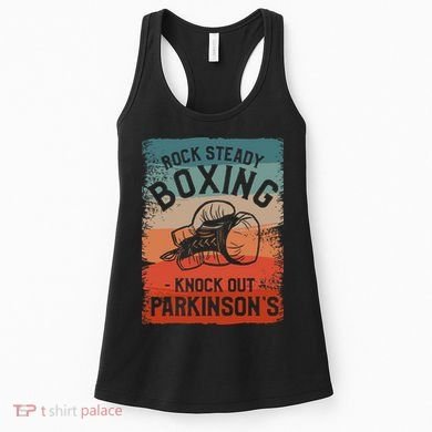 Rock Steady Boxing Knock Out Parkinsons Awareness Women's Tank Top