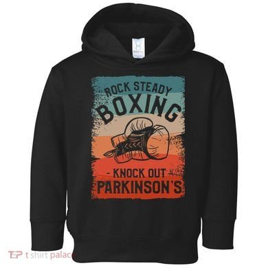 Rock Steady Boxing Knock Out Parkinsons Awareness Toddler Hoodie