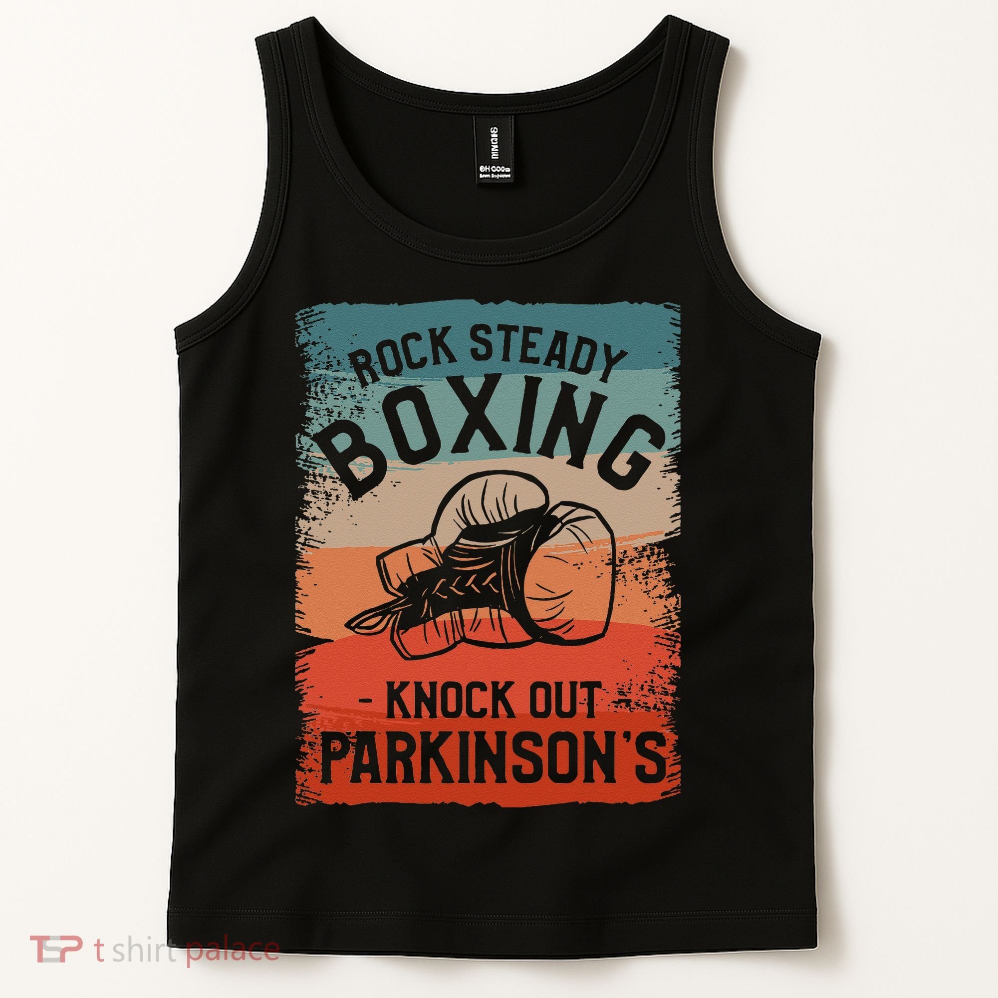 Rock Steady Boxing Knock Out Parkinsons Awareness Tank Top