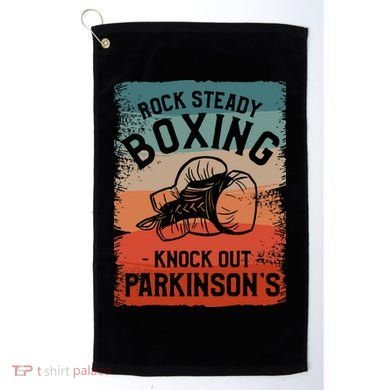 Rock Steady Boxing Knock Out Parkinsons Awareness Golf Towel