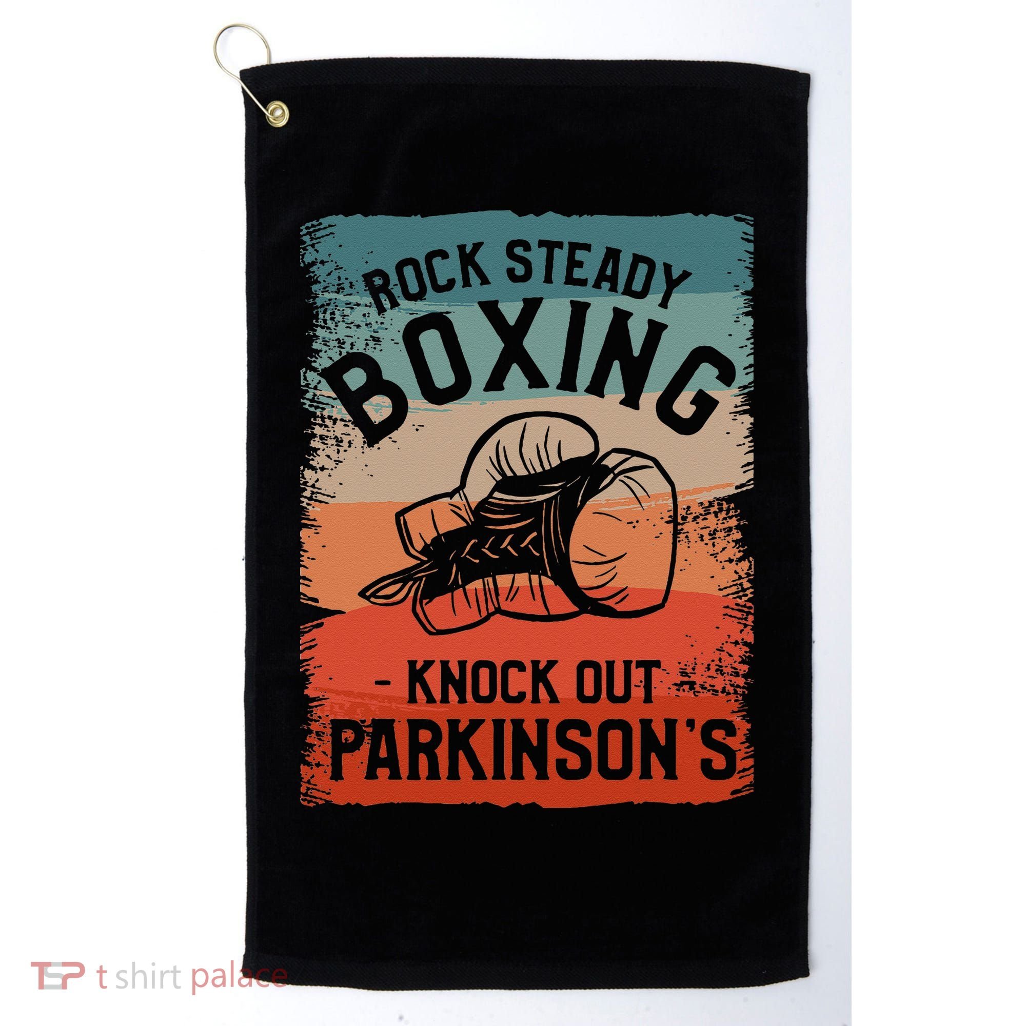 Rock Steady Boxing Knock Out Parkinsons Awareness Golf Towel