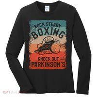 Rock Steady Boxing Knock Out Parkinsons Awareness Women's Long Sleeve Shirt thumb 0