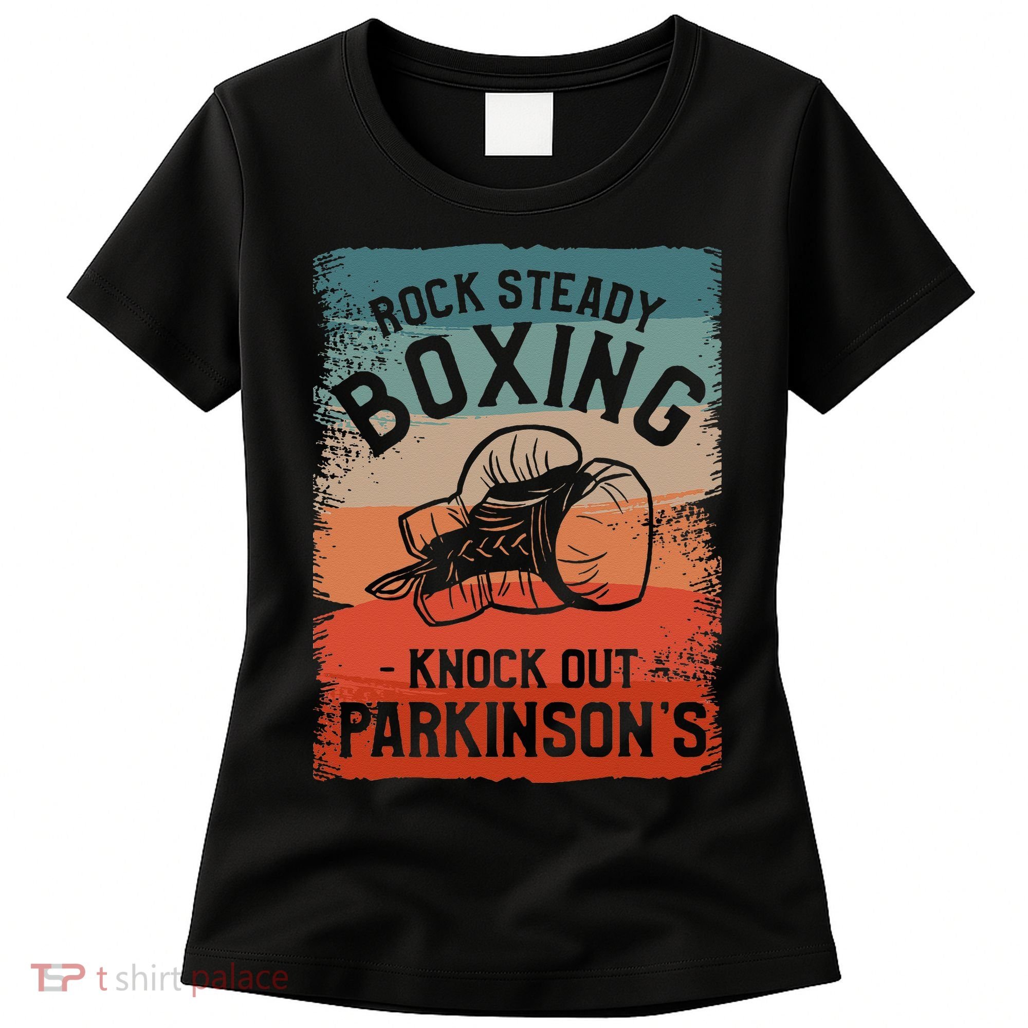 Rock Steady Boxing Knock Out Parkinsons Awareness Women's T-Shirt