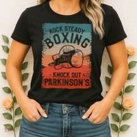Rock Steady Boxing Knock Out Parkinsons Awareness Women's T-Shirt thumb 2