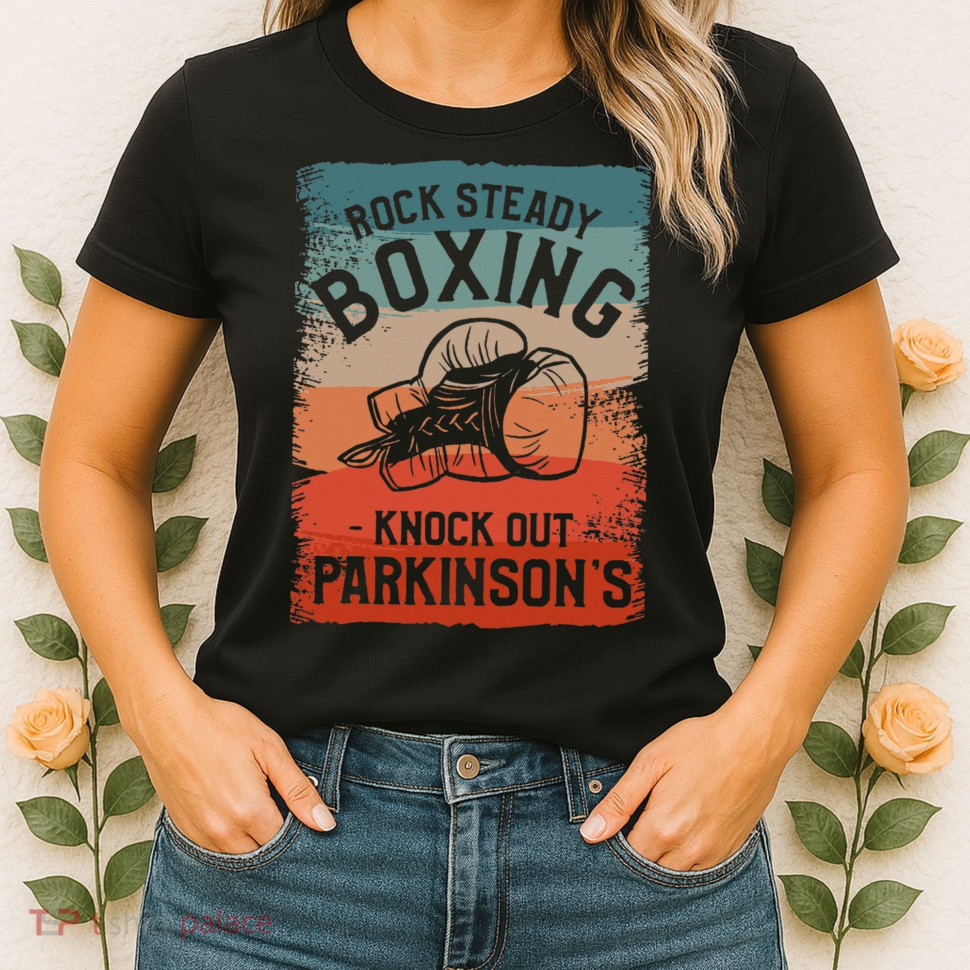 Rock Steady Boxing Knock Out Parkinsons Awareness Women's T-Shirt