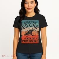 Rock Steady Boxing Knock Out Parkinsons Awareness Women's T-Shirt thumb 4