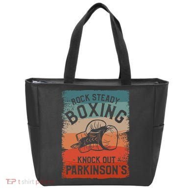 Rock Steady Boxing Knock Out Parkinsons Awareness Tote Bag