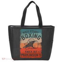 Rock Steady Boxing Knock Out Parkinsons Awareness Tote Bag thumb 0