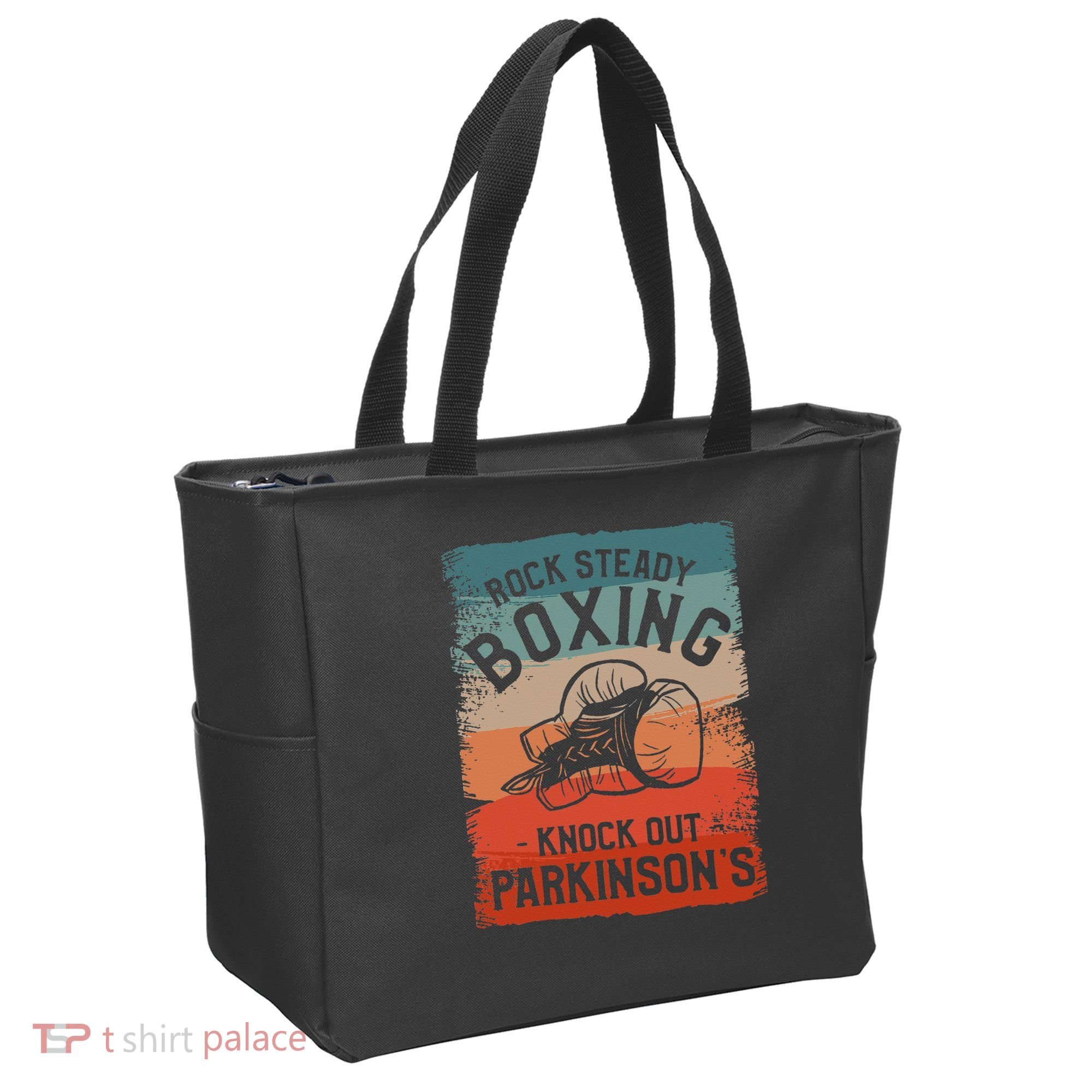 Rock Steady Boxing Knock Out Parkinsons Awareness Tote Bag