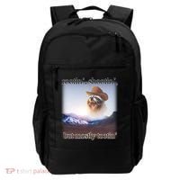 Rootin Shootin But Mostly Tootin Cowboy Raccoon Word Art Backpack thumb 0