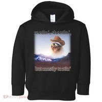 Rootin Shootin But Mostly Tootin Cowboy Raccoon Word Art Toddler Hoodie thumb 0