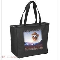 Rootin Shootin But Mostly Tootin Cowboy Raccoon Word Art Tote Bag thumb 2