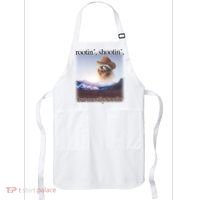 Rootin Shootin But Mostly Tootin Cowboy Raccoon Word Art Apron thumb 0