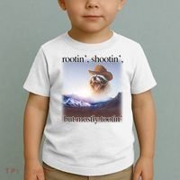 Rootin Shootin But Mostly Tootin Cowboy Raccoon Word Art Toddler T-Shirt thumb 2